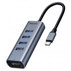 USB-концентратор Baseus Enjoy Series Type-C - 4xUSB/HDMI (CAHUB-N0G), разъемов: 4