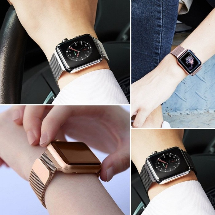 Браслет миланский сетчатый для Apple Watch 42/44 мм, красный цвет