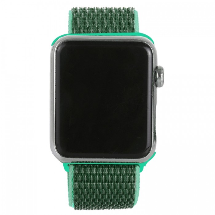 Ремешок из нейлона с застёжкой-липучкой для Apple Watch 38/40 мм, зелёный цвет