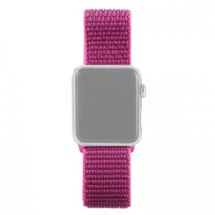 Ремешок из нейлона с застёжкой-липучкой для Apple Watch 42/44 мм, сиреневый цвет