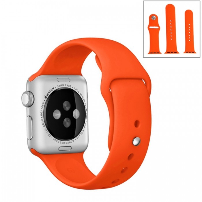 Ремешок спортивный для Apple Watch 38/40 мм, оранжевый цвет