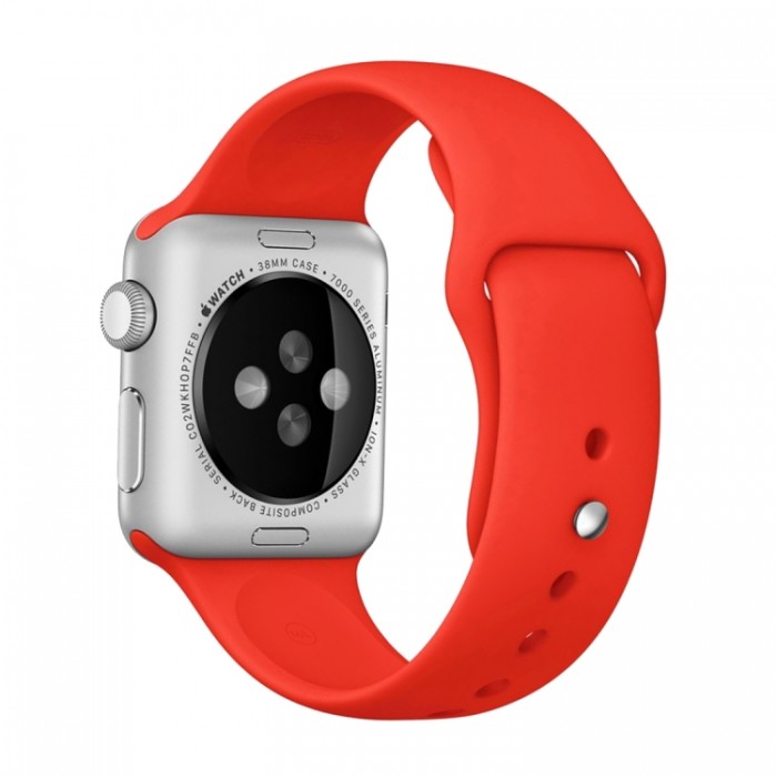 Ремешок спортивный для Apple Watch 42/44 мм, красный цвет
