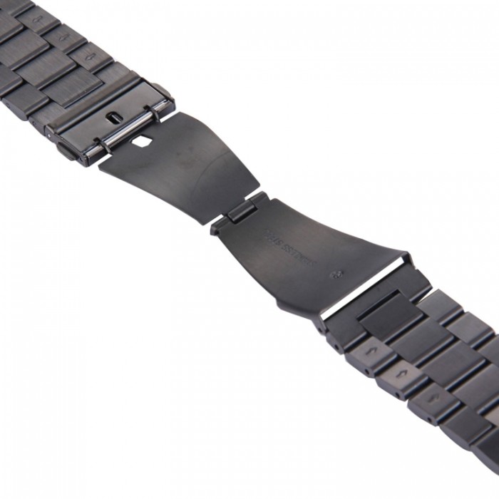 Браслет из нержавеющей стали для Apple Watch 42/44 мм, чёрный цвет