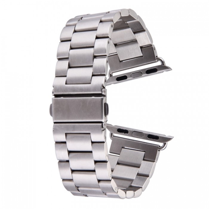 Браслет из нержавеющей стали для Apple Watch 42/44 мм, серебристый цвет