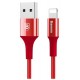 Кабель Baseus Shining Cable With Jet Metal USB - Lightning, красный цвет