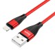 Кабель Hoco X57 USB-A/Lightning 2.4A (1 м), красный цвет