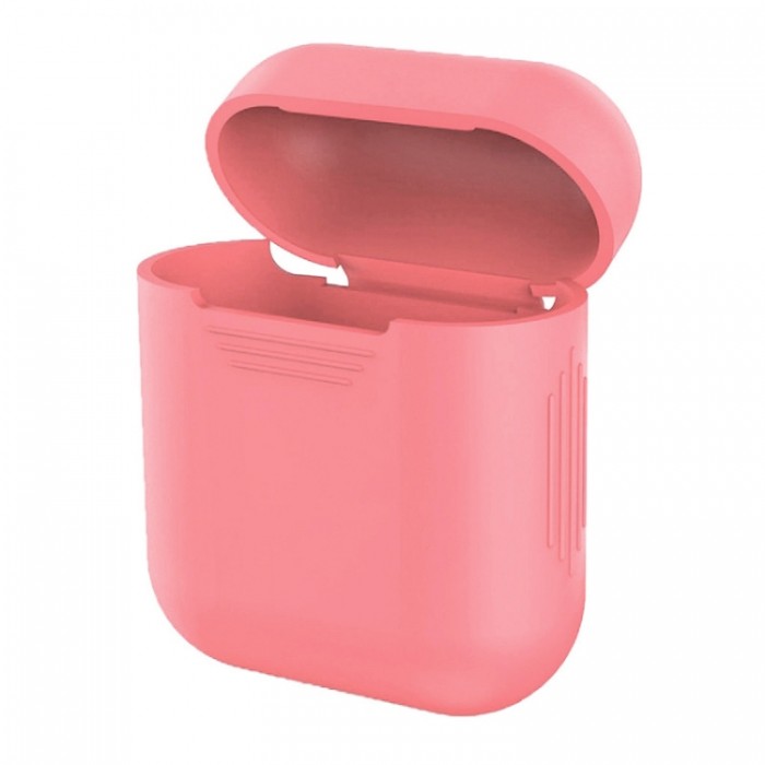 Чехол силиконовый для AirPods 1/2, розовый цвет