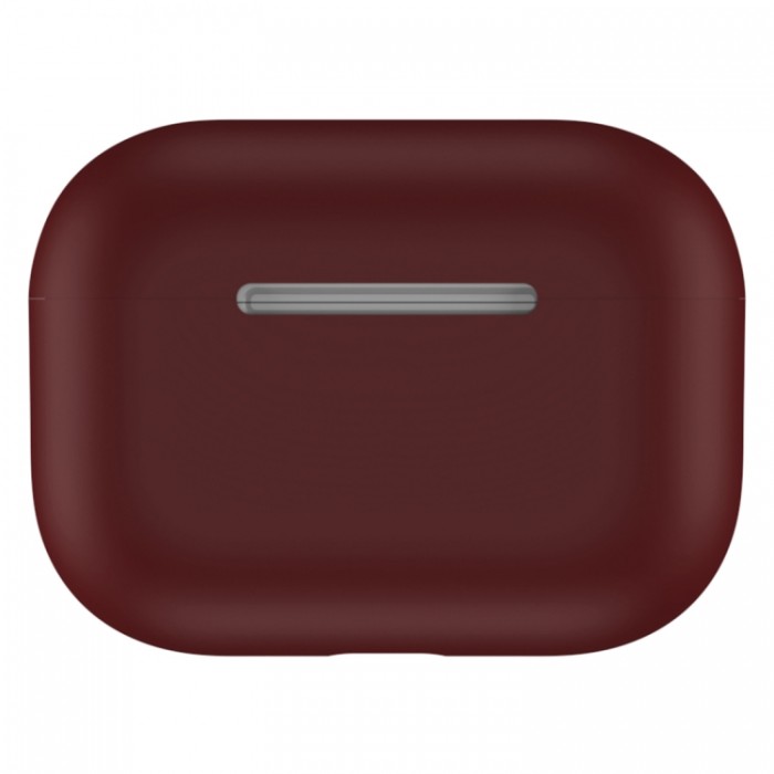 Чехол силиконовый для AirPods Pro, тёмно-бордовый цвет