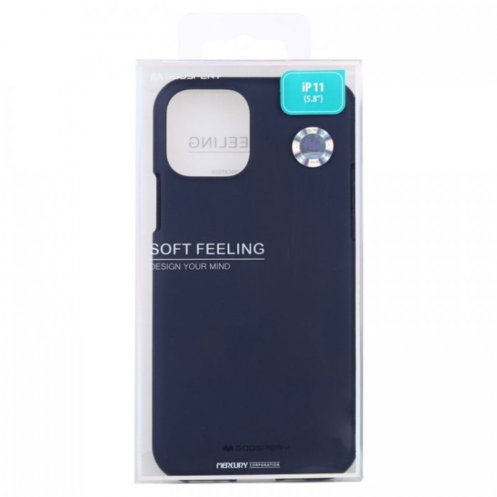 Чехол Mercury Goospery Soft Feeling для iPhone 11 Pro Max, тёмно-синий цвет