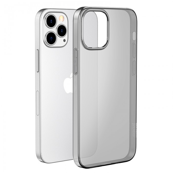 Чехол-накладка Hoco Light для iPhone 12 Pro Max, прозрачно-чёрный