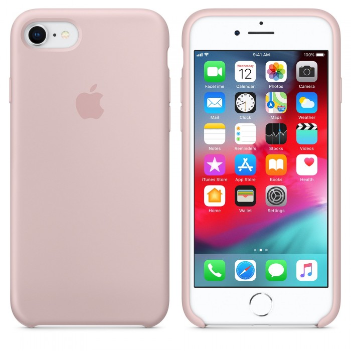 Чехол силиконовый Silicone Case для iPhone 7/8, цвет «розовый песок»