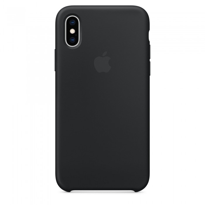 Чехол силиконовый Silicone Case для iPhone XS, чёрный цвет