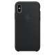 Чехол силиконовый Silicone Case для iPhone XS, чёрный цвет