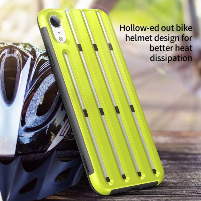 Чехол Baseus Cycling Helmet Case для iPhone XR, салатовый цвет