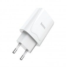 Сетевое зарядное устройство Hoco C52A Dual USB-A 2.1A, белый цвет