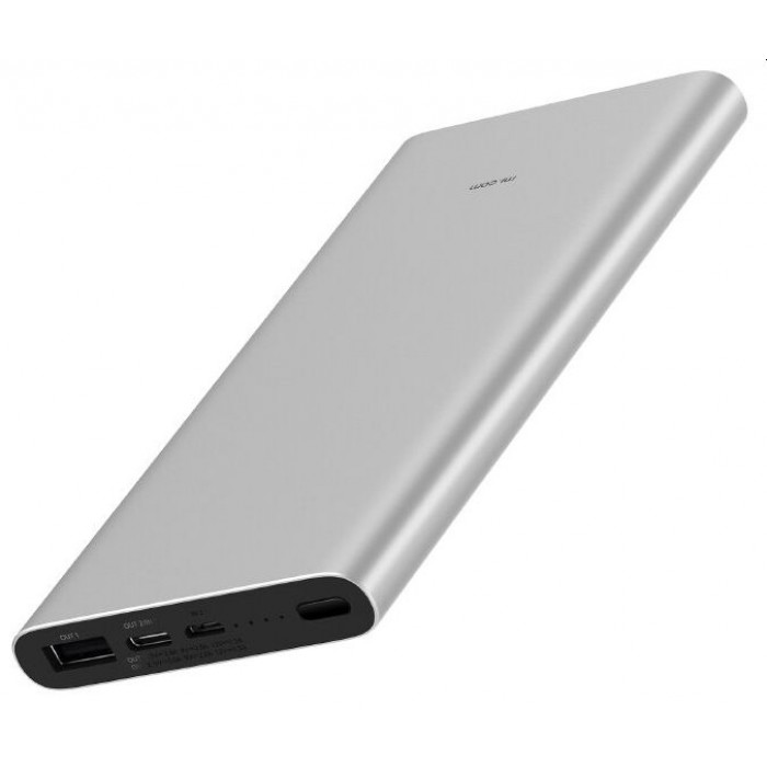 Внешний аккумулятор Xiaomi Mi Power Bank 3 10000mAh, серебристый цвет (PLM12ZM)