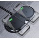 Беспроводная сетевая зарядка Baseus Dual Wireless Charger Metal, чёрный цвет
