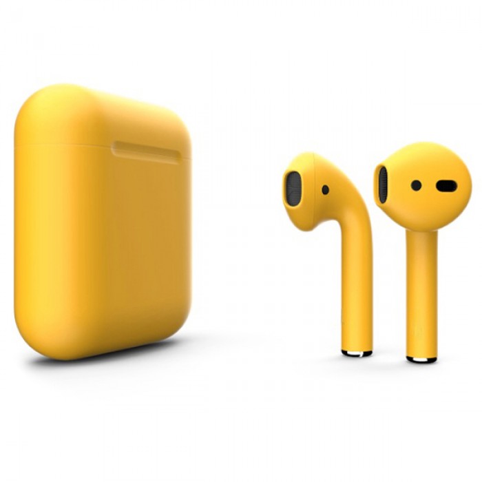 Apple AirPods 2 Color (беспроводная зарядка чехла), матовый золотой цвет