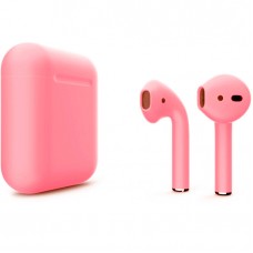 Apple AirPods 2 Color (беспроводная зарядка чехла), матовый розовый цвет