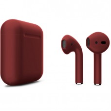 Apple AirPods 2 Color (без беспроводной зарядки чехла), матовый бордовый цвет