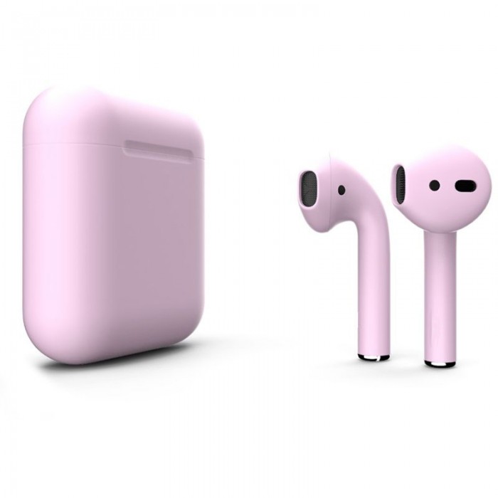 Apple AirPods 2 Color (без беспроводной зарядки чехла), матовый пастельно-розовый цвет