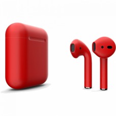 Apple AirPods 2 Color (беспроводная зарядка чехла), матовый красный цвет