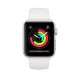 Apple Watch Series 3 GPS, 38 мм, алюминий серебристого цвета, спортивный ремешок белого цвета