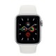 Apple Watch Series 5, 40 мм, корпус из алюминия серебристого цвета, спортивный ремешок белого цвета