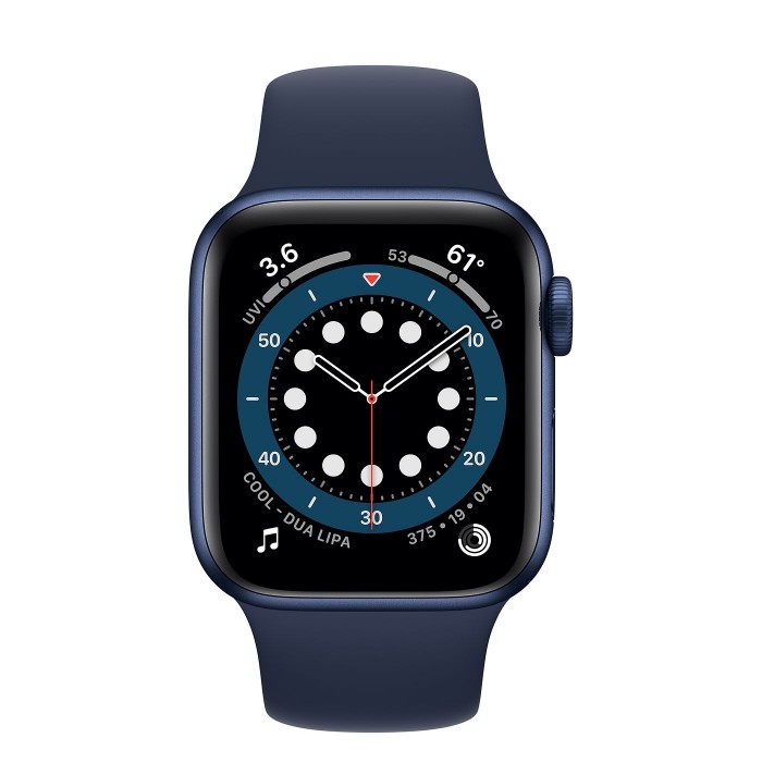 Apple Watch Series 6 GPS 40мм Aluminum Case with Sport Band RU, синий/темный ультрамарин