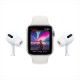 Apple Watch Series 6 GPS 44мм Aluminum Case with Sport Band, серебристый/белый