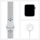 Apple Watch Series 6 GPS 40мм Aluminum Case with Nike Sport Band, серебристый/чистая платина/черный