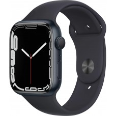 Apple Watch Series 7 45mm Aluminium with Sport Band, темная ночь