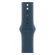 Apple Watch Series 9 GPS, 41 мм, корпус из алюминия серебристого цвета, спортивный ремешок цвета «грозовой синий»
