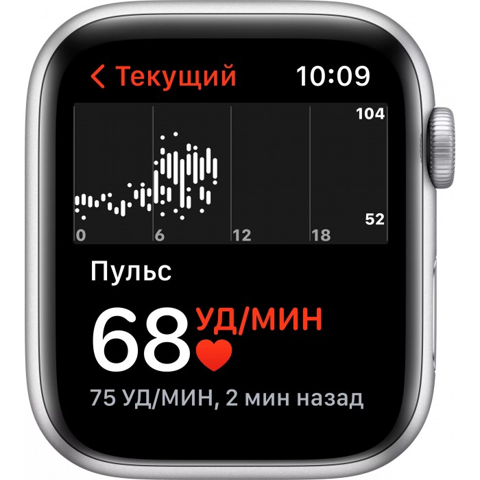 Apple Watch SE GPS 44мм Aluminum Case with Sport Band, серебристый/синий омут