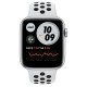 Apple Watch SE GPS 44мм Aluminum Case with Nike Sport Band, серебристый/чистая платина/черный
