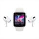 Apple Watch SE GPS 44мм Aluminum Case with Sport Band, серебристый/белый
