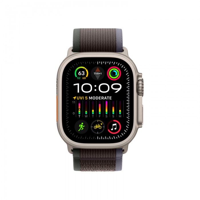 Apple Watch Ultra 2, GPS + Cellular, титановый корпус 49 мм, ремешок Trail синего/чёрного цвета