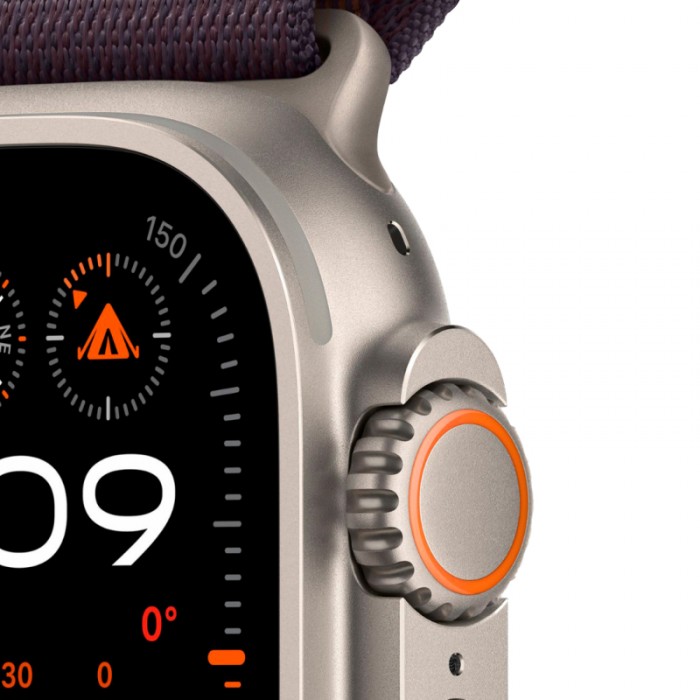 Apple Watch Ultra 2, GPS + Cellular, титановый корпус 49 мм, ремешок Alpine цвета индиго