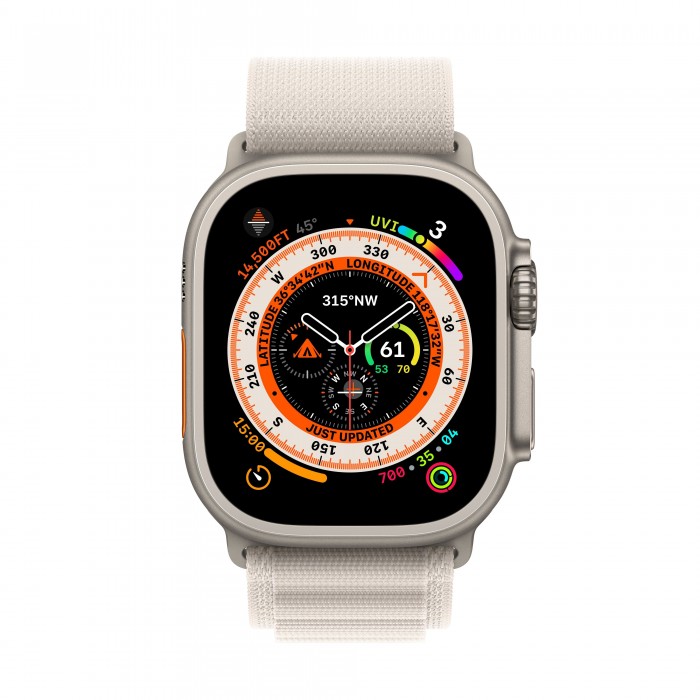 Apple Watch Ultra, GPS + Cellular, 49 мм, корпус из титана, ремешок Alpine цвета «сияющая звезда»