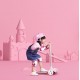 Детский кикборд Xiaomi Rice Rabbit Scooter розовый (HBC01YM)